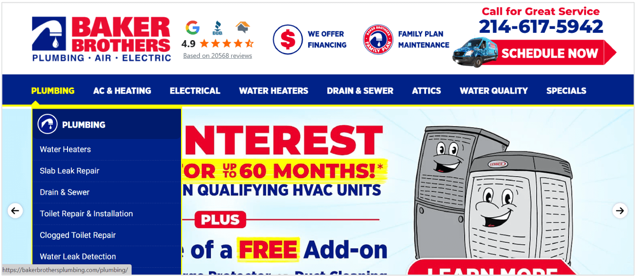 Baker Brothers plumbing services
